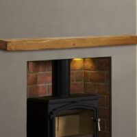 Solid Oak Large Shelf c/w Easy Fix